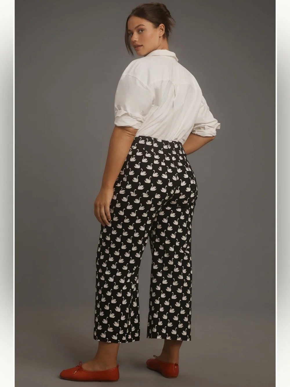Anthropologie Maeve Colette High Rise Wide Leg Crop Pants in Magic Fabric - Picture 7 of 9